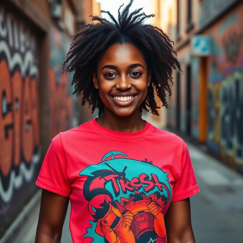 Amara J. wearing custom GGC print
